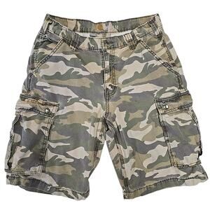 Carhartt Mens Relaxed Fit Camo Cargo Shorts Sz 32 Green Utility Gorpcore